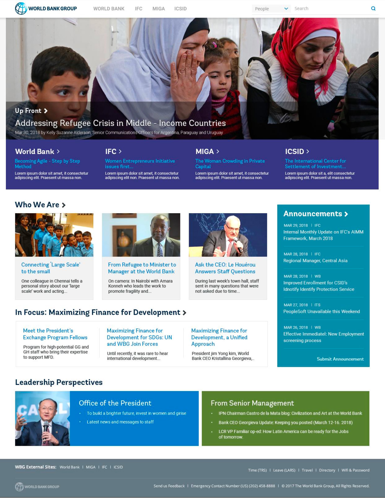 WBG Intranet Revamp